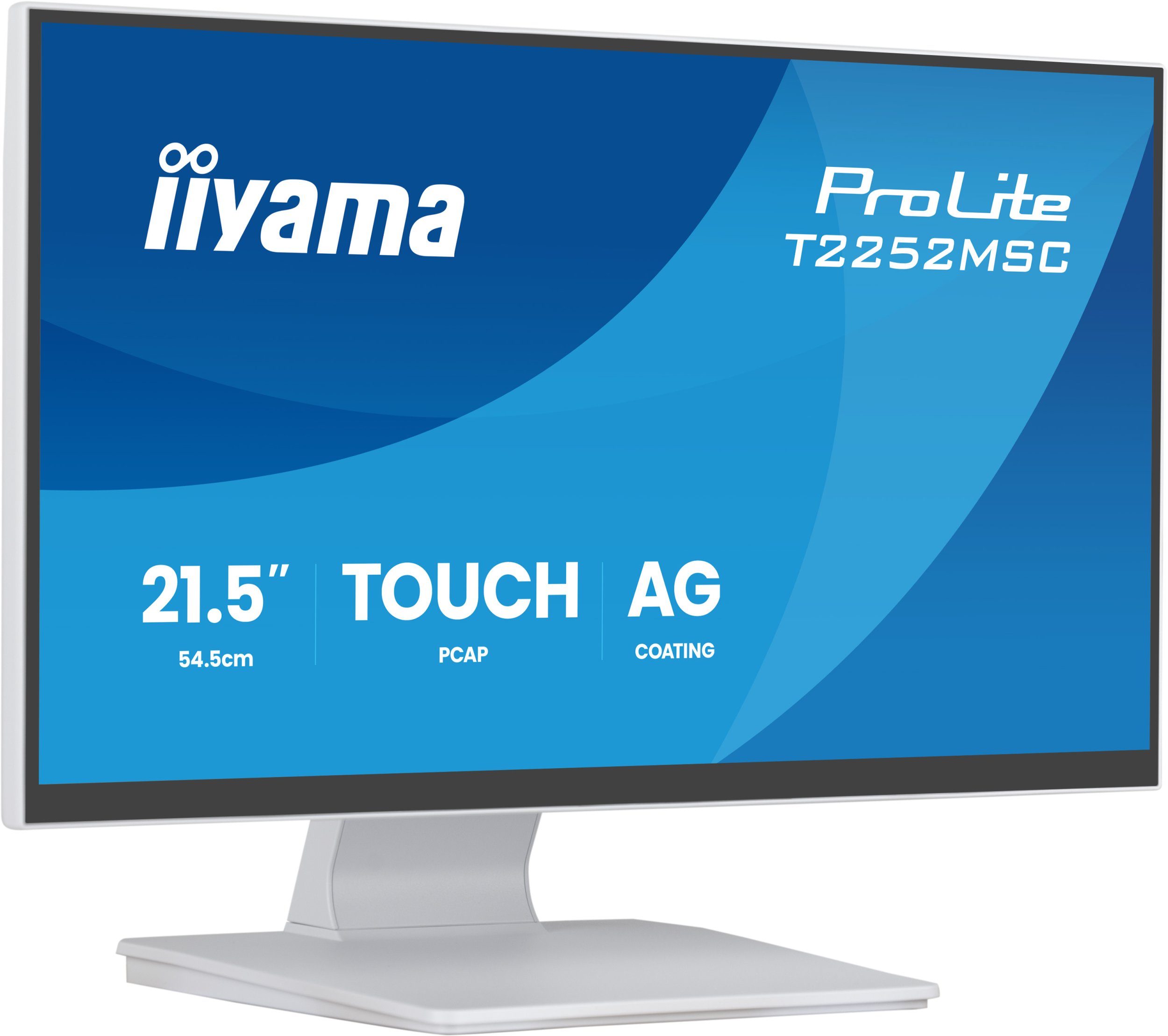 Монитор на допир iiyama T2252MSC-W2AG, 21.4\", FHD, 100 Hz, бел
