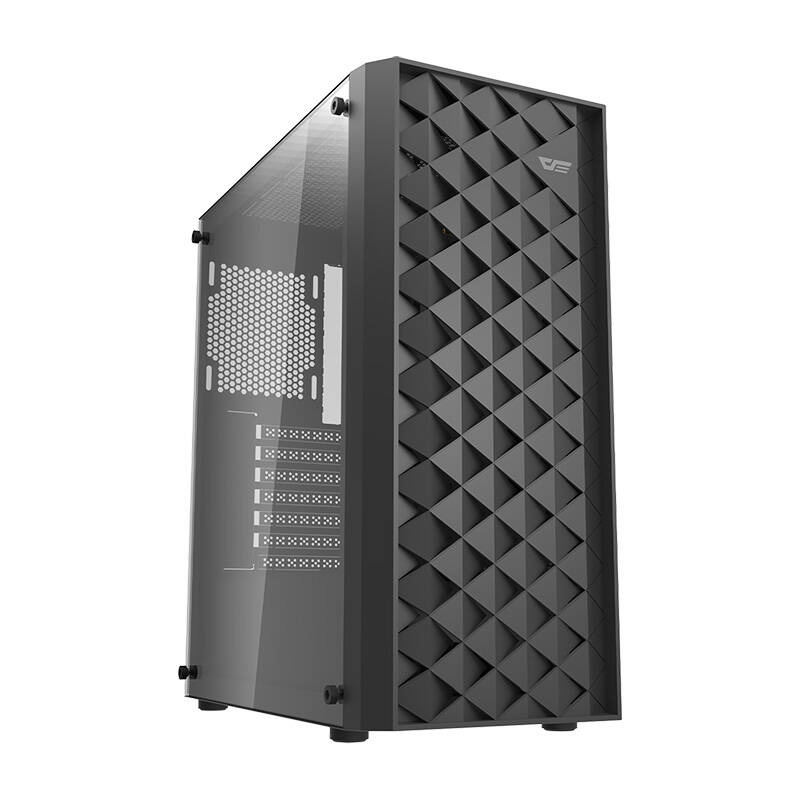 Kuti PC Darkflash DK351, ATX Mid Tower, xham i temperuar, e zezë