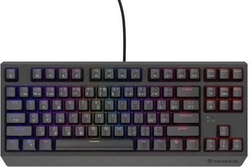 Tastierë mekanike gaming Genesis Thor 230 TKL NKG-2209, RGB, Outemu Red, e zezë