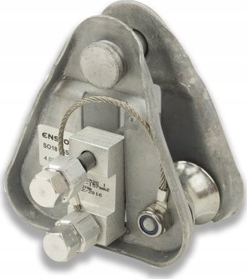 Pulley blloku ENSTO S018, përçues linjë ajrore, metalik, gri