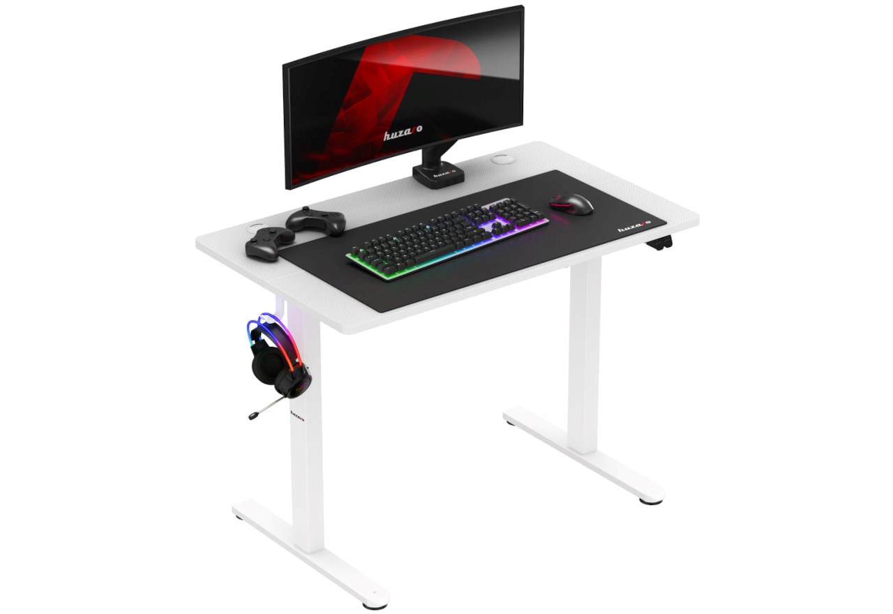 Tavolinë elektrike Huzaro Hero 7.9, 100 x 60 cm, lartësi e rregullueshme, e bardhë