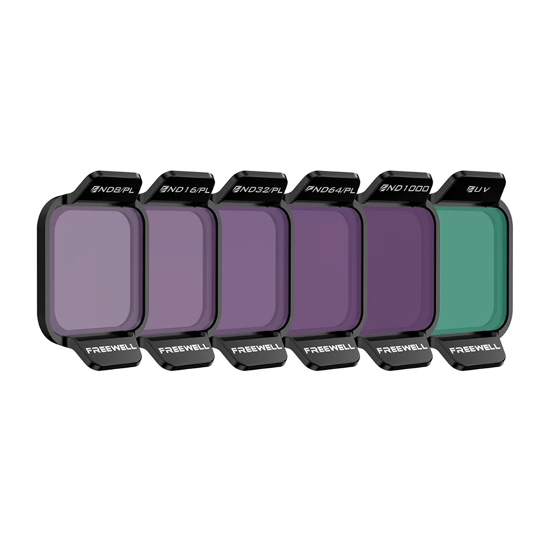 Set filtra droni Freewell DJI Flip, Bright Day, 6 copë, i zi