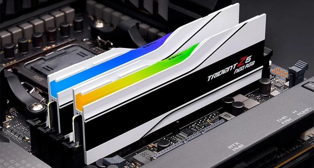 Memorie G.Skill Trident Z5 Neo RGB, DDR5, 48 GB, 6400 MHz, CL32, F5-6400J3239F24GX2-TZ5NRW