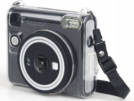 Kutí mbrojtëse LoveInstant për Fujifilm Instax Square SQ40, lëkurë eko, me rrip, transparente