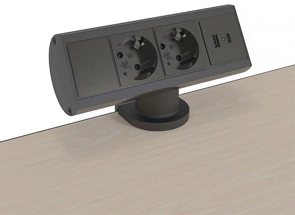 Tavolinë pune Forming Function Smartline Desk, strukturë alumini, e zezë