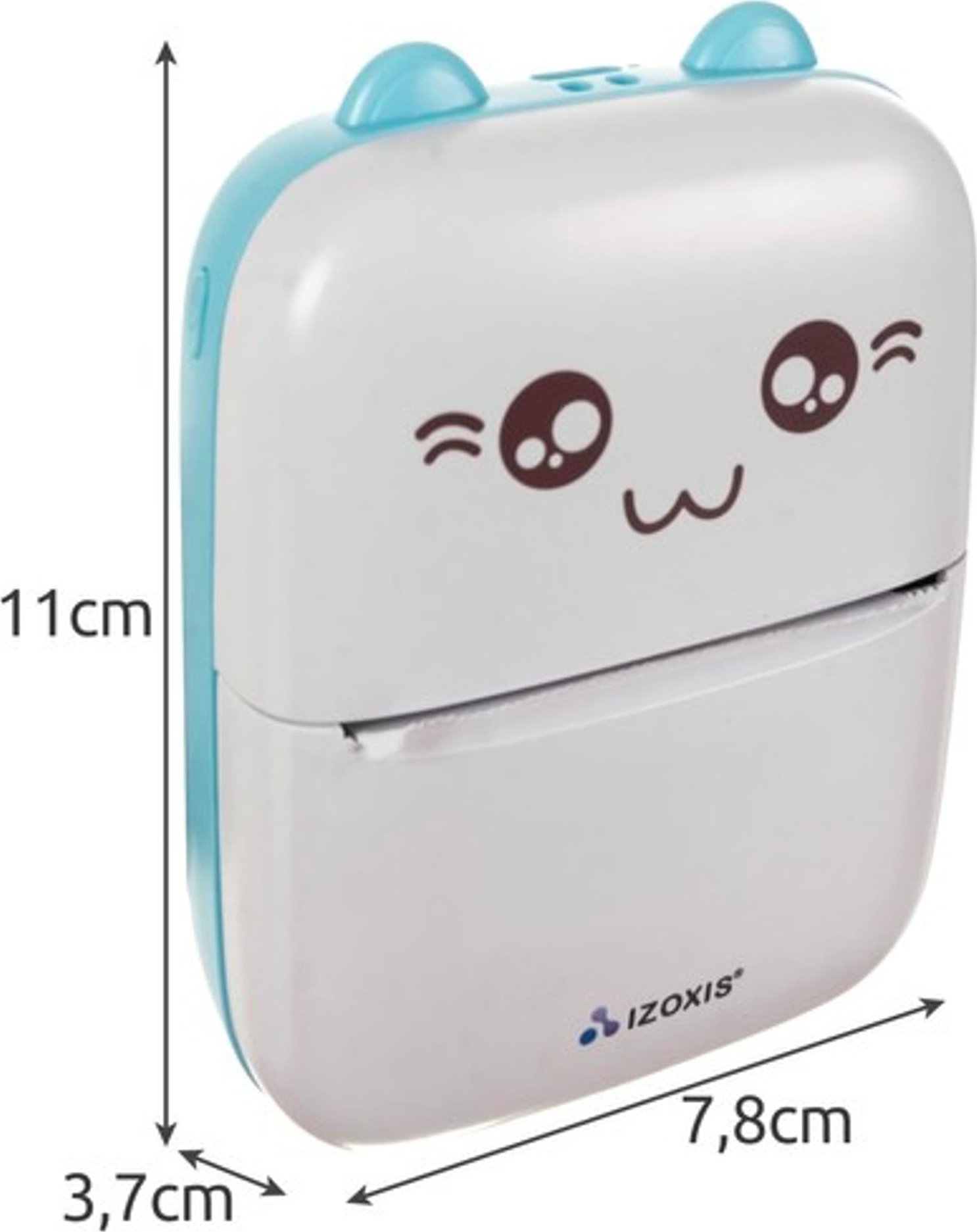 Printer fotografik mini portativ Izoxis 22272, termik, Bluetooth, i bardhë