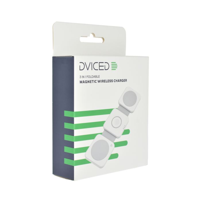 Dviced 3-in-1 Foldable Magnetic Wireless Charger, White