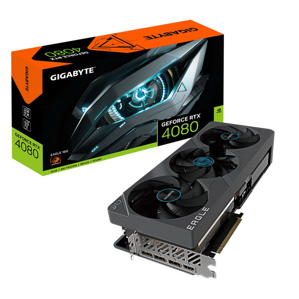 Kartë grafike GIGABYTE NVIDIA GeForce RTX 4080, 16 GB GDDR6X, GV-N4080EAGLE-16GD