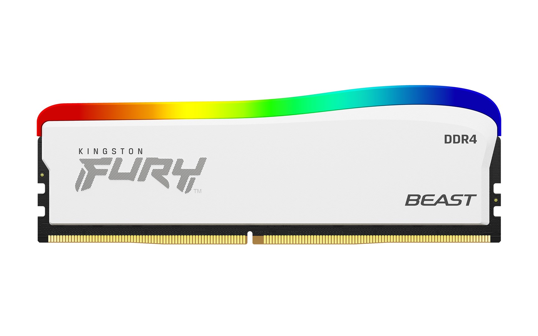Memorie RAM Kingston Fury Beast RGB, DDR4, 16GB, 3200 MHz, CL16, e bardhë