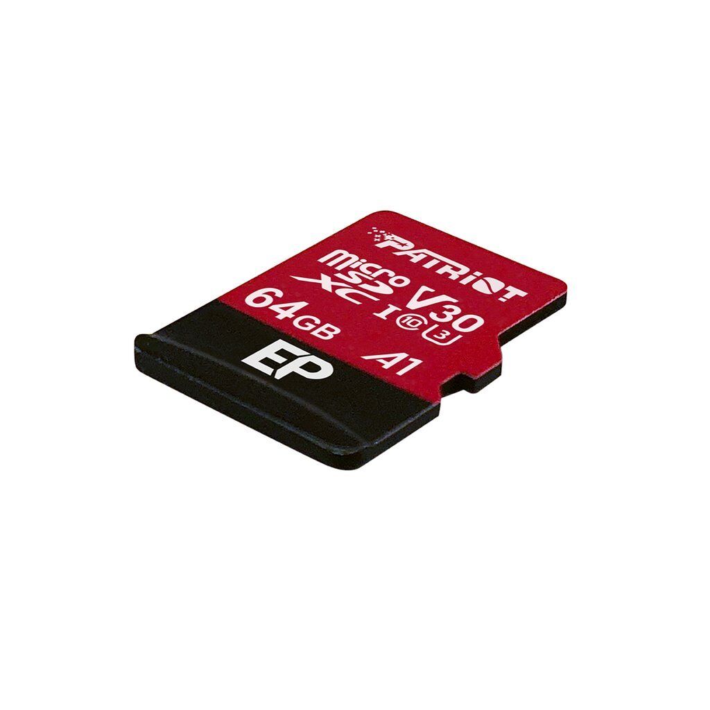 Мемориска картичка Patriot, EP Pro MicroSDXC, A1 V30, 64GB, 100MB/s, Class 10 + SD адаптер