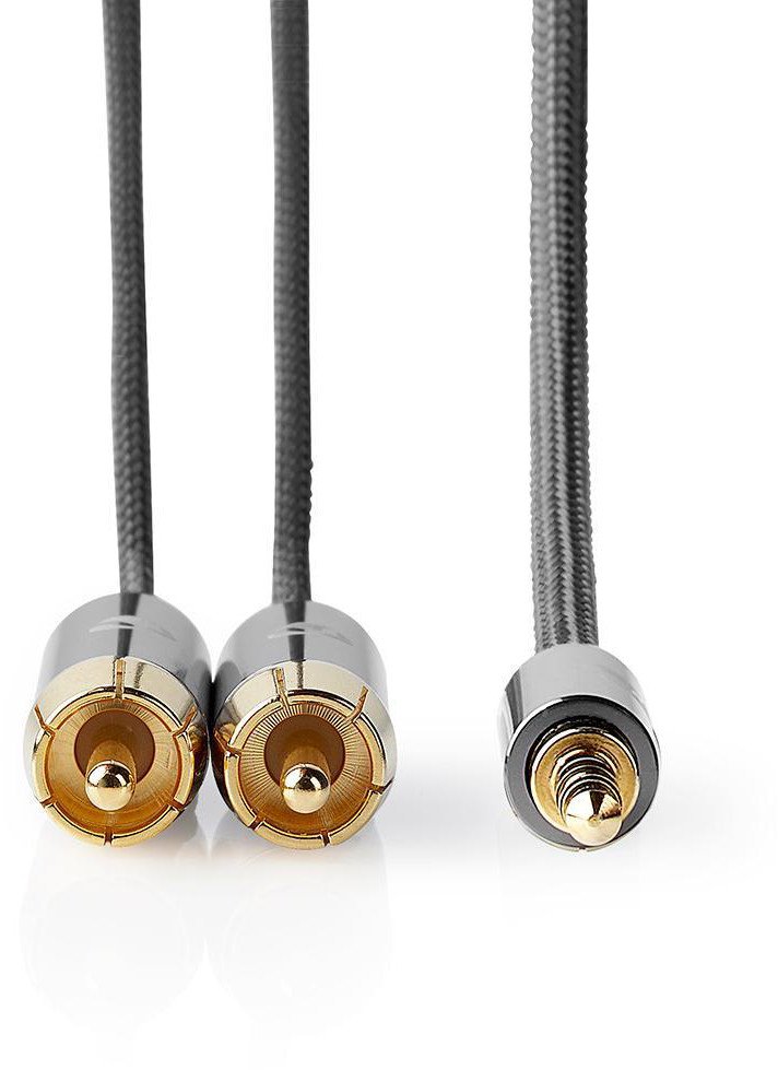 Kabllo audio Nedis Profigold, 5m, 2x RCA në 3.5mm, stereo