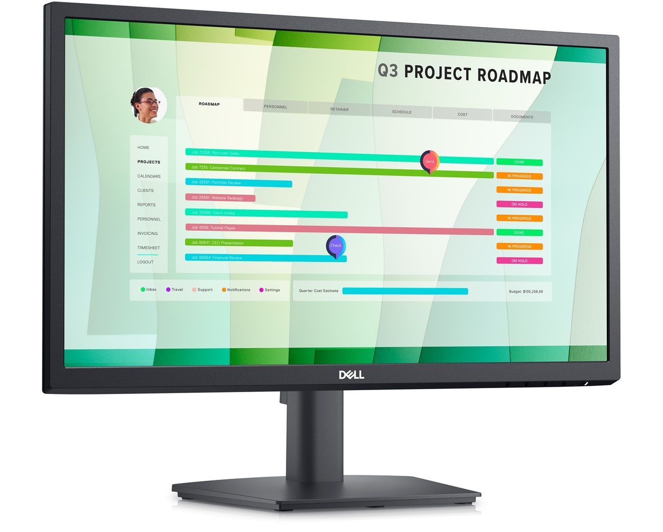 Monitor DELL E Series, 21.4", 1920 x 1080, Full HD, 60 Hz, i zi