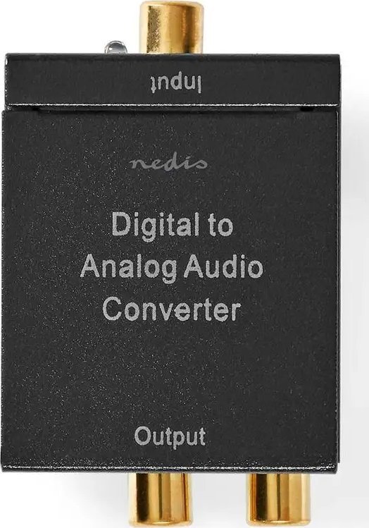 Konvertor audio Nedis ACON2510BK, 2x Cinch në Toslink, i zi