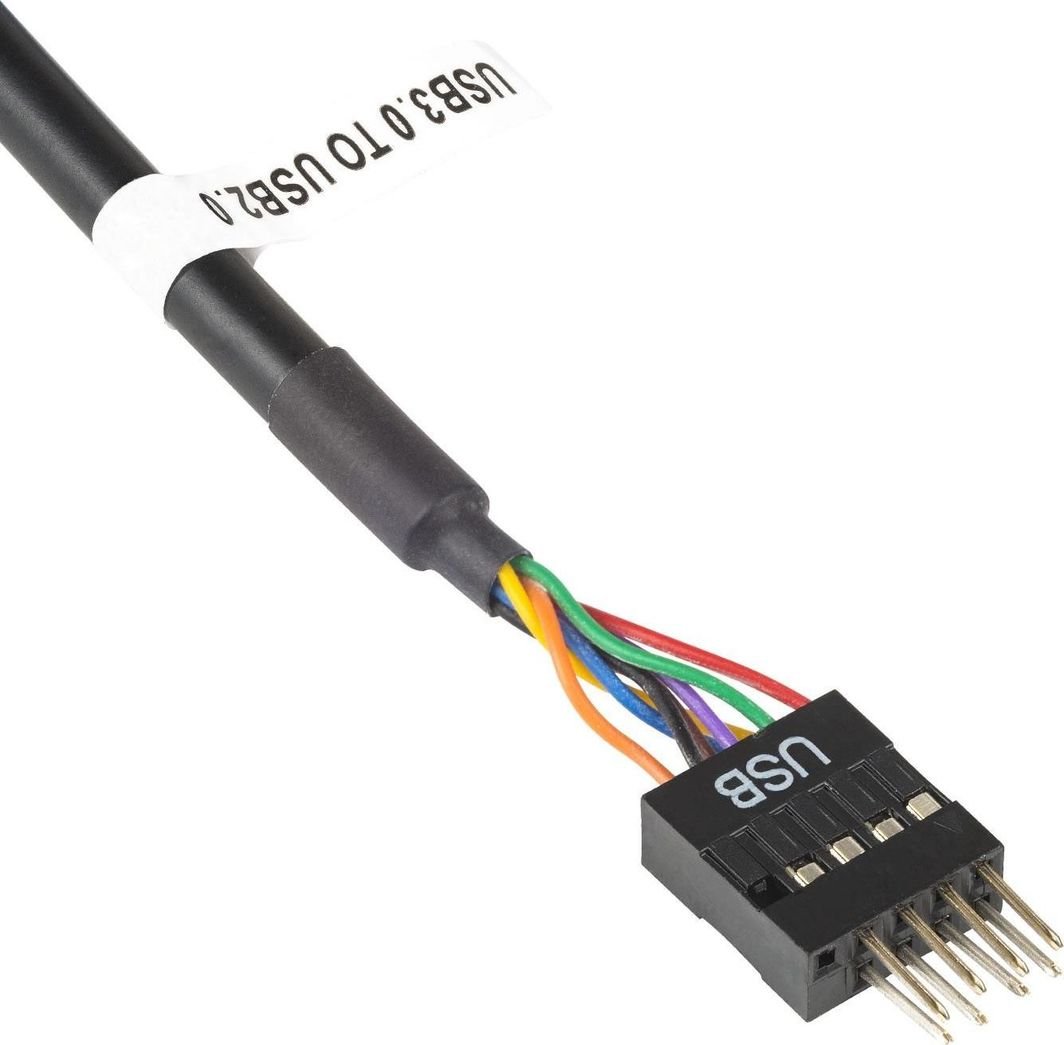 Adapter kabllo USB Akyga AKCA75, 19 pin në 9 pin, 20 cm, i zi