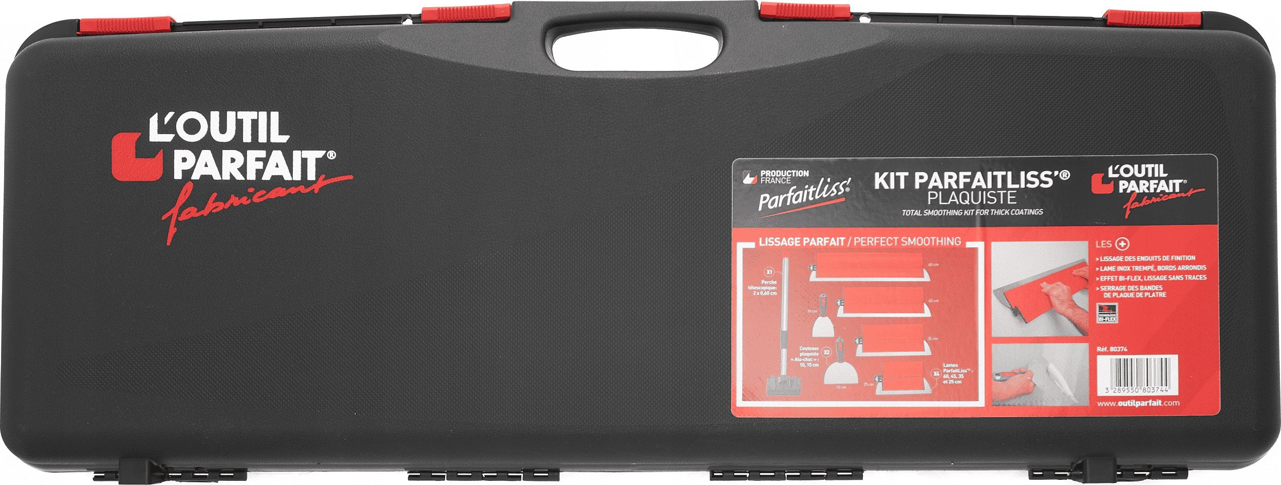 Set spatula Loutil Parfait Parfaitliss, 25 60 cm, me zgjatues teleskopik, në valixhe transporti