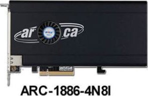 Kartë kontrolluese RAID Areca ARC-1886-6N2I, 6x M.2, PCIe 4.0 x8, e zezë