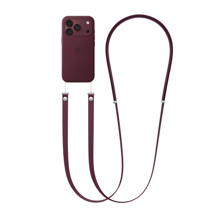 Apple Crossbody Strap, Burgundy