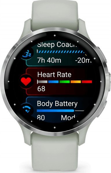 Ore sportive Garmin Venu 3S, 1.2" AMOLED, GPS, jeshile Mint