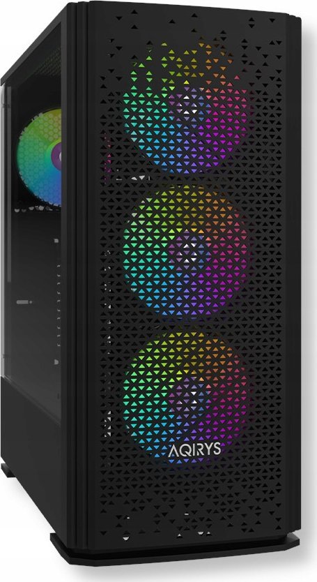 Kasa kompjuteri Gacrux Midi Tower, xham i temperuar, RGB, e zezë