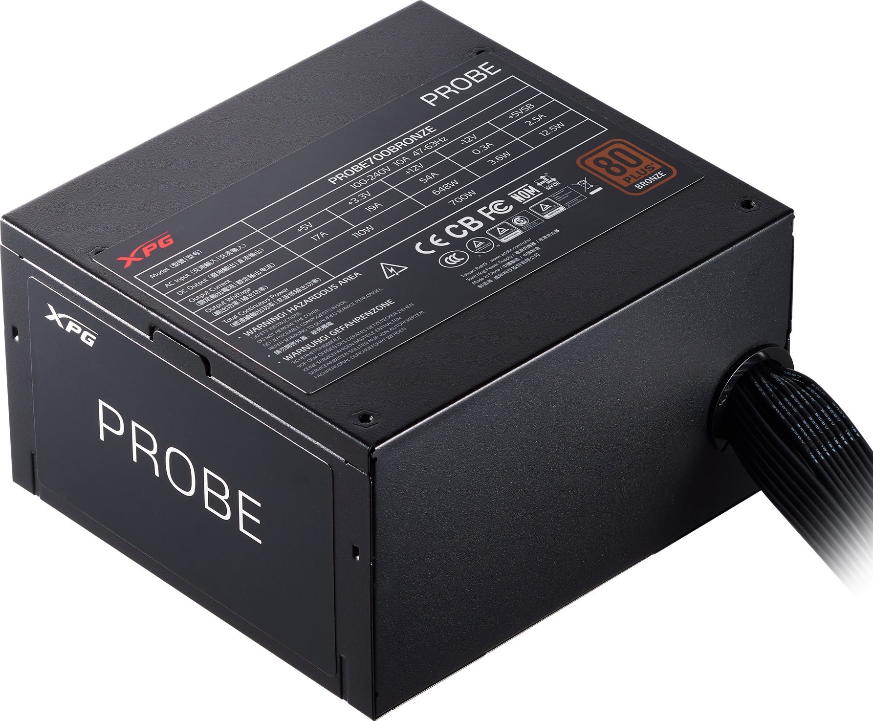 Furnizues energjie XPG PROBE 700, 700W, 80+ Bronze, i zi 3