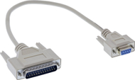 Kabllo serial InLine DB9F në DB25M, 0.33m, bezhë