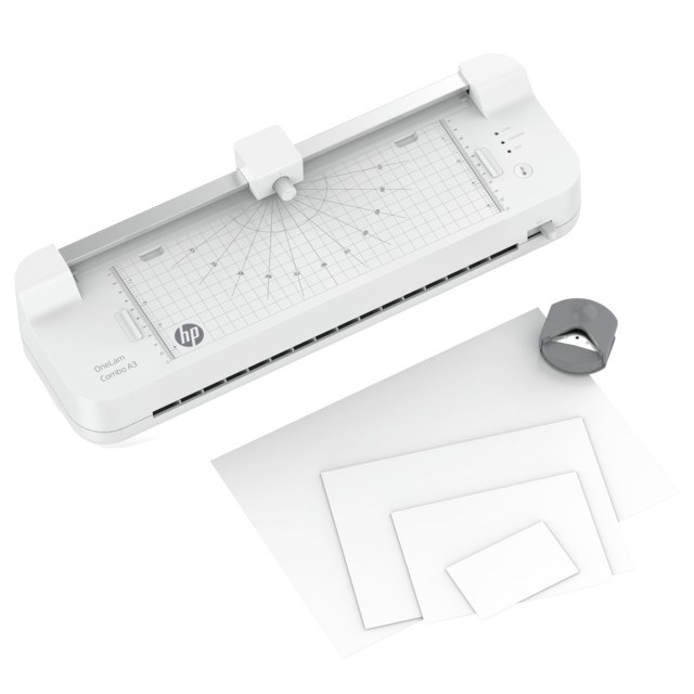 Laminator HP OneLam Combo A3, format A3, ngrohje 2‑4 minuta, i bardhë