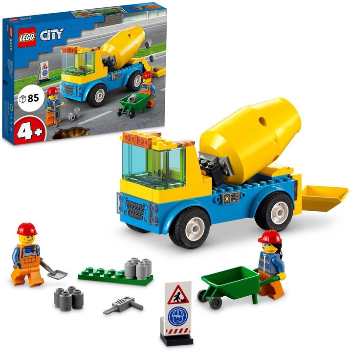 Set lodër LEGO City 60325 Concrete mixer truck, 85 pjesë