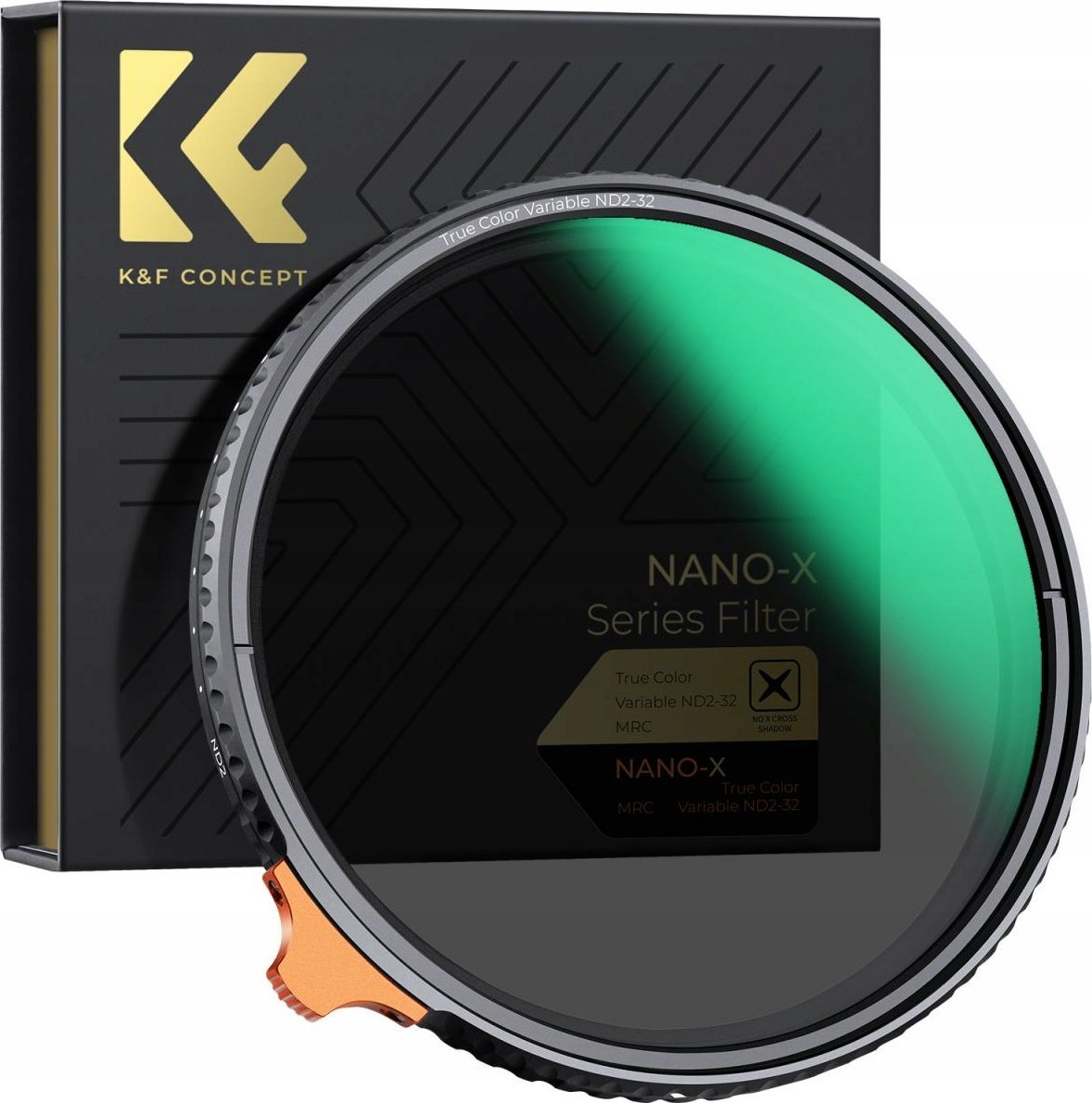 Filtër ND K&amp;F Concept Nano X True Color, ND2 ND32, 77mm, gri