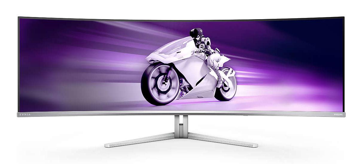 Monitor gaming Philips Evnia 8000 49M2C8900L, 49", Dual QHD QD OLED, i bardhë