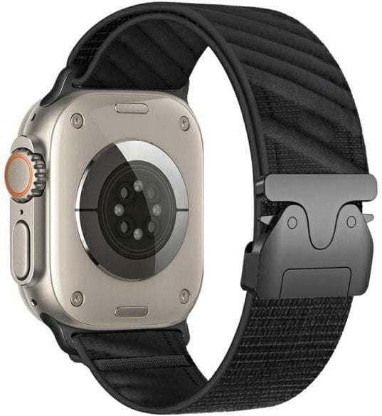 Rrip dore Beline për Apple Watch Oblique Parachute Buckle, 38/40/41mm, najlon, i zi