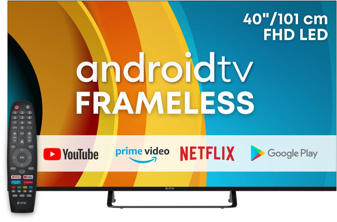 Televizor LED eSTAR 40A3T2, 40", FHD, Smart Android, i zi