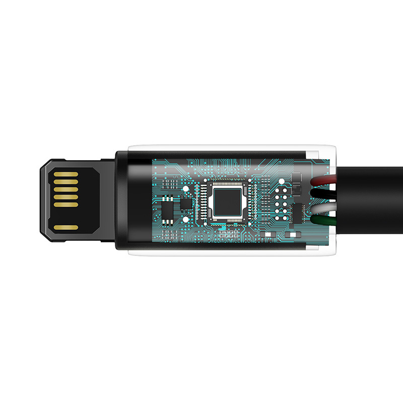 Kabllo USB Baseus CALWJ-A01 USB A në Lightning, 2 m, 2.4A, e zezë