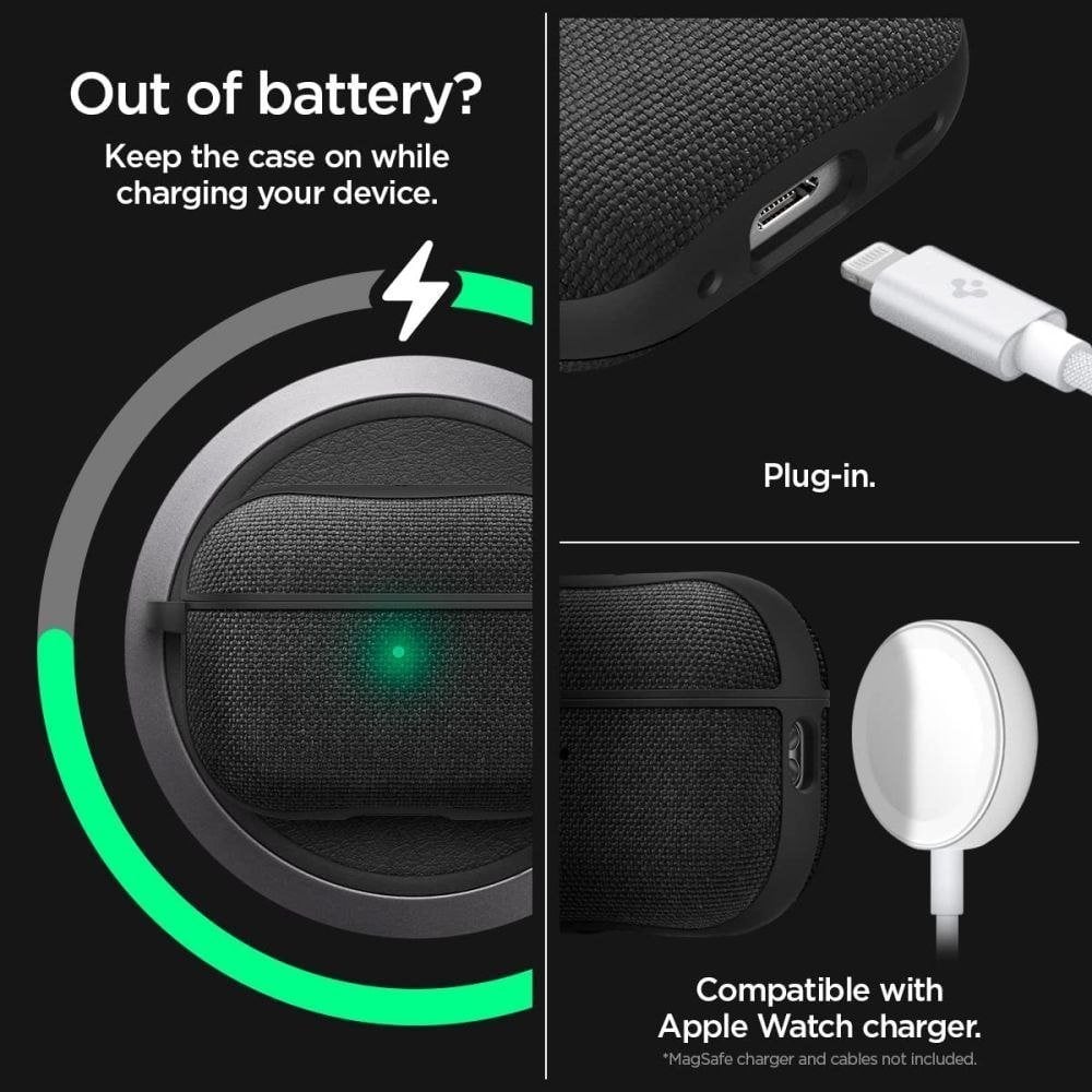 Mbulesë Spigen Urban Fit për Apple AirPods Pro 1 2, e zezë