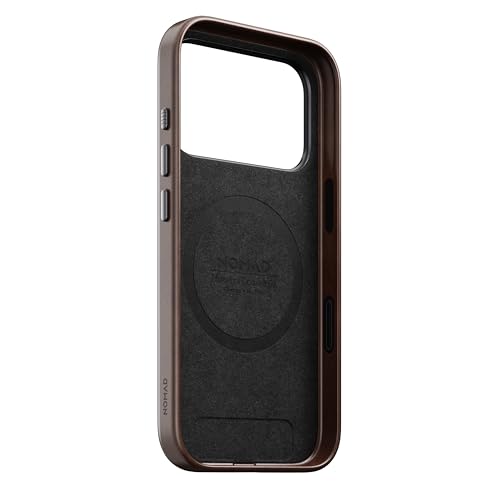Заштитна кутија NOMAD Traditional Leather, за iPhone 17 Pro, оригинална кожа, MagSafe, кафеава Rustic Brown Horween