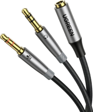 Kabllo audio Ugreen 50255, Jack 3.5mm në Jack 3.5mm, 0.2m, e zezë