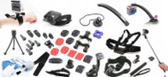 Set aksesorësh XREC XXL për GoPro Hero 1 7, komplet universal, shumëpërdorimësh, i zi