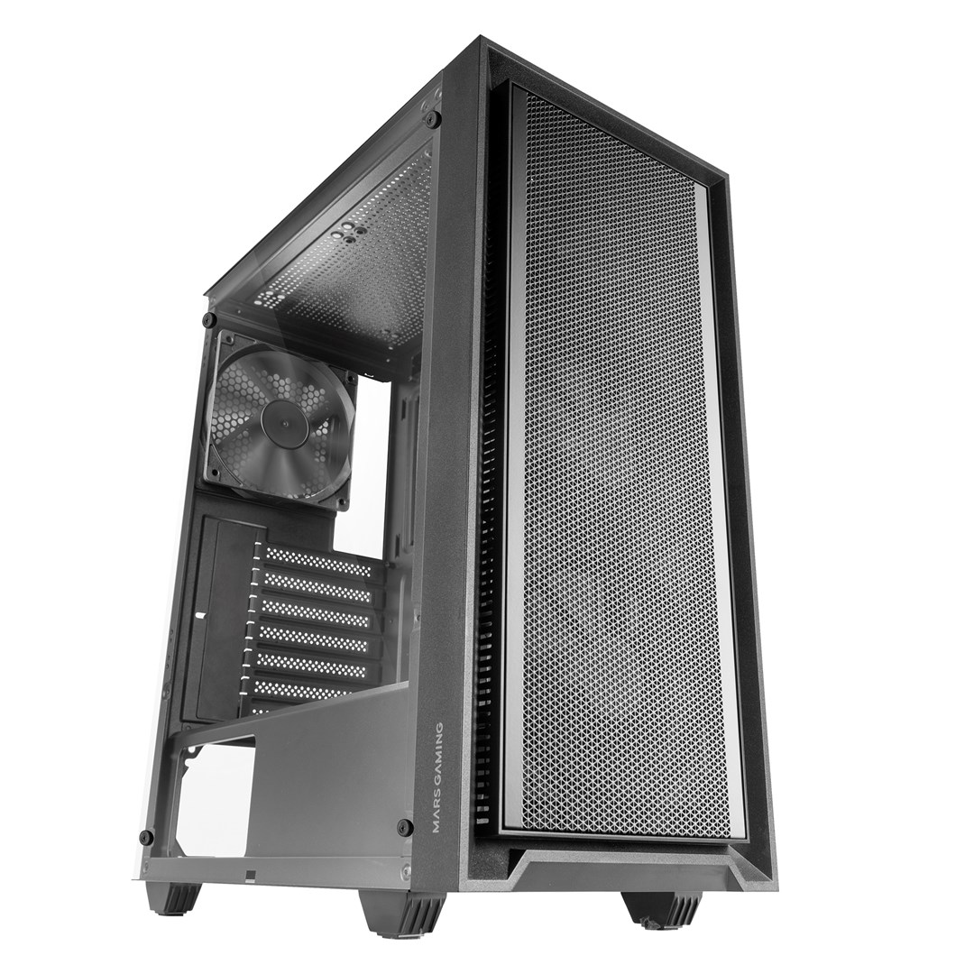 Kutia PC Mars Gaming MC-PMAX, MIDI Tower, 4x 120mm, e zezë