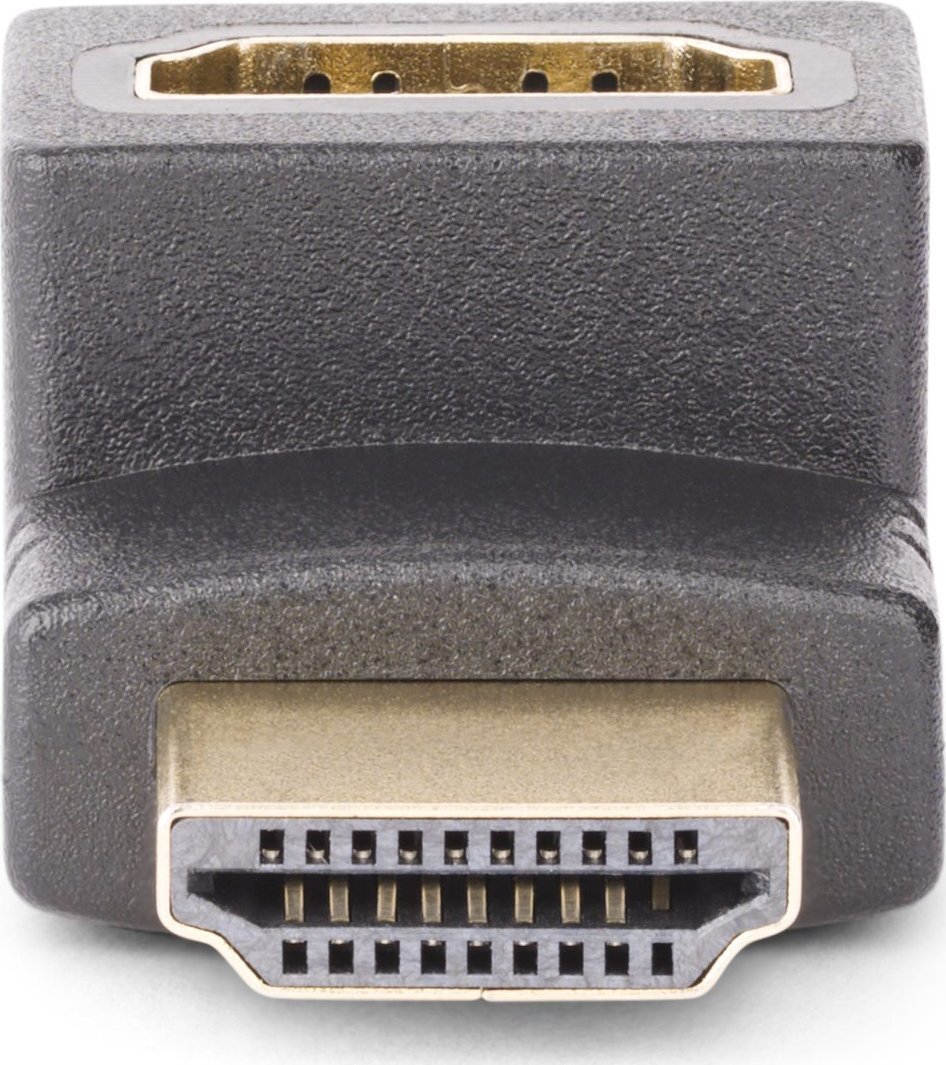 Adapter HDMI StarTech.com Down Angle, 2.0, 4K 60Hz, kënd 90°, i zi