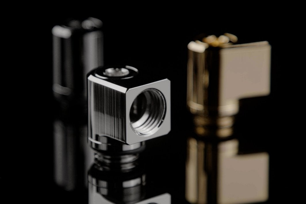 Përshtatës këndor për ftohje me ujë EK Water Blocks EK Quantum Torque Micro 90°, rrotullues, nikel