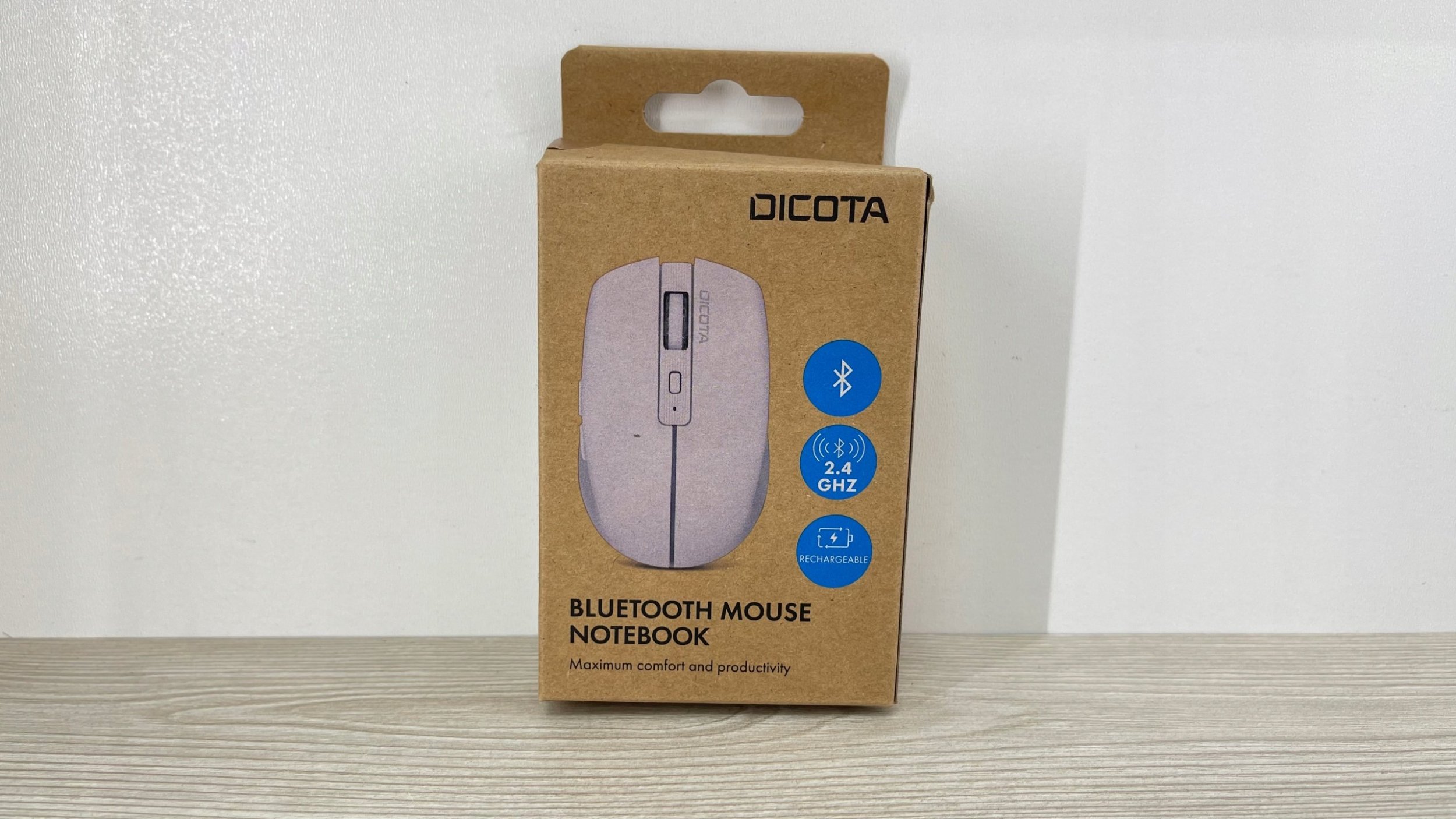 Maush pa tela DICOTA D32044, RF Wireless dhe Bluetooth, 1600 DPI, gri