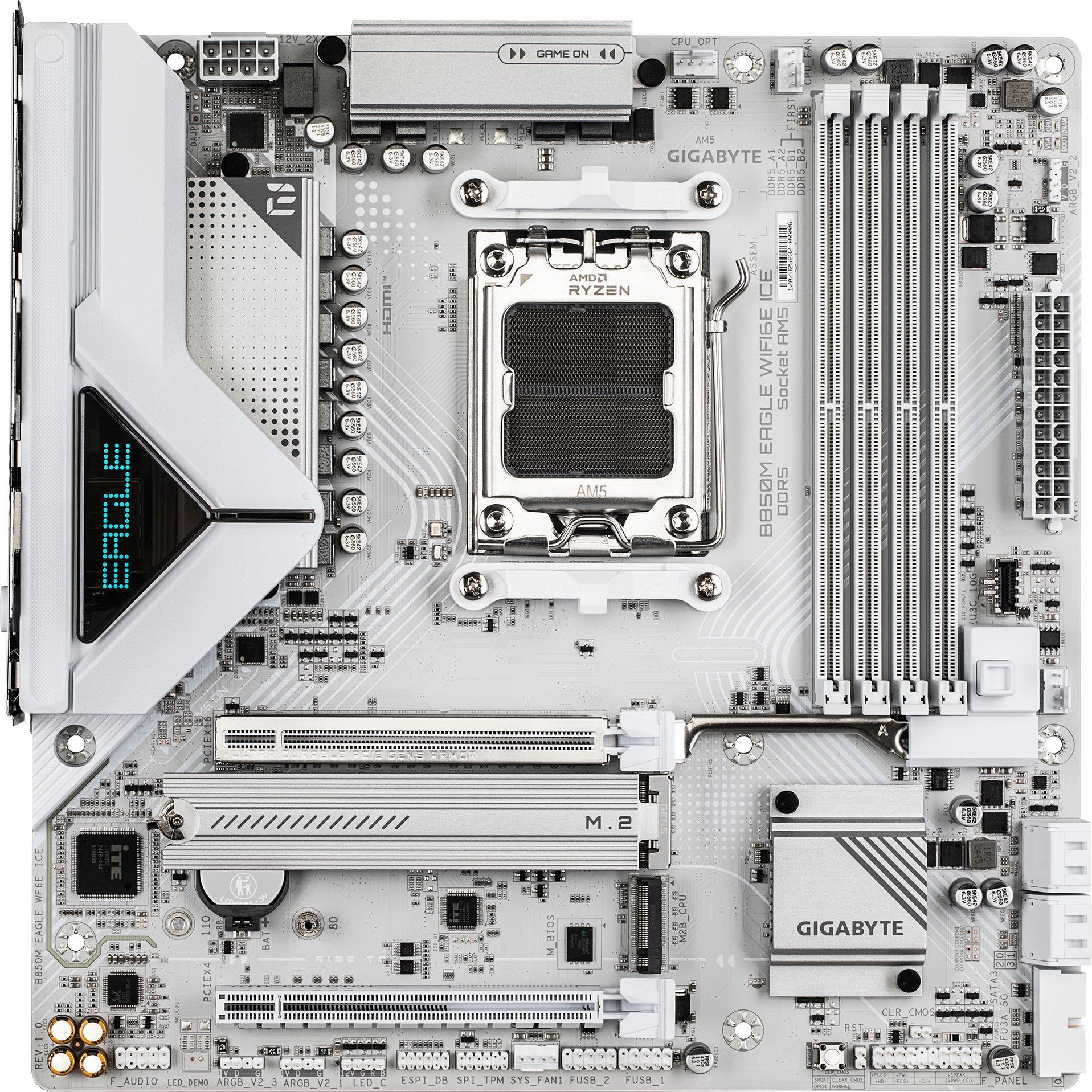 Pllakë amë GIGABYTE B850M EAGLE WIFI6E ICE, AMD Ryzen 9000, DDR5, WiFi 6E