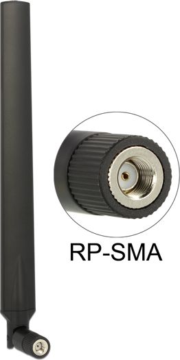 Antenë DeLock RP-SMA WLAN 802.11AC 88913, e zezë