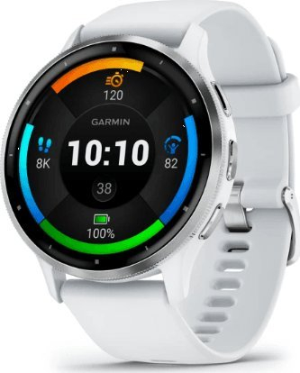 Orë sportive Garmin Venu 3, GPS, e bardhë/ argjendtë