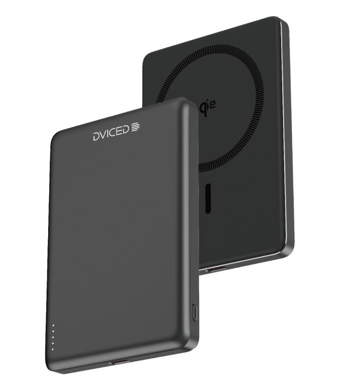 Dviced Qi2 Ultrathin MagSafe Power Bank 5000mAh, Black