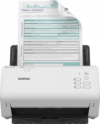 Scanner Brother ADS-4300N, ADF 80 fletë, 40 faqe/min, i bardhë
