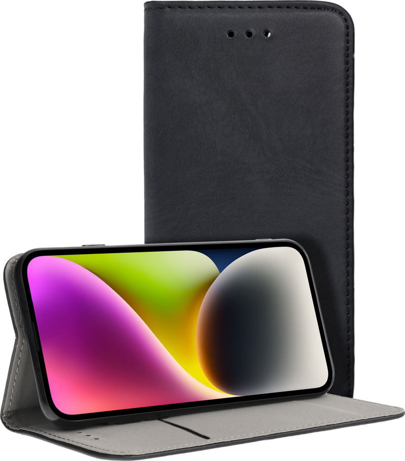 Kabullë telefoni Smart Magneto për iPhone 15 Plus, me magnet, funksion portofoli, e zezë