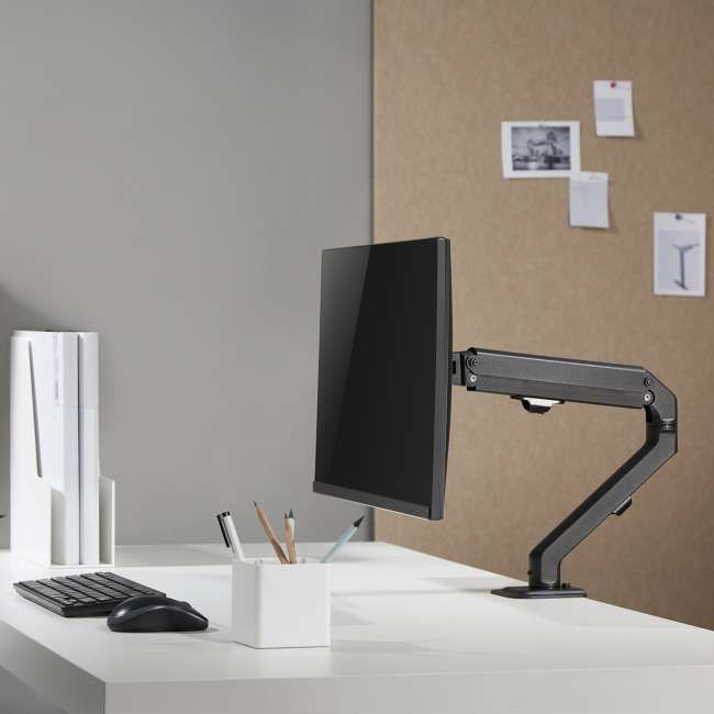 [OUTLET] Krah monitori me sustë gazi, 17-32", montim në tavolinë, VESA 75x75 100x100, i zi