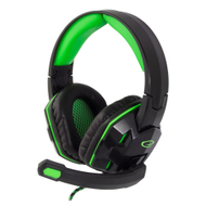 Kufje gaming Esperanza Venom EGH380, me mikrofon, stereo, të zeza me jeshile