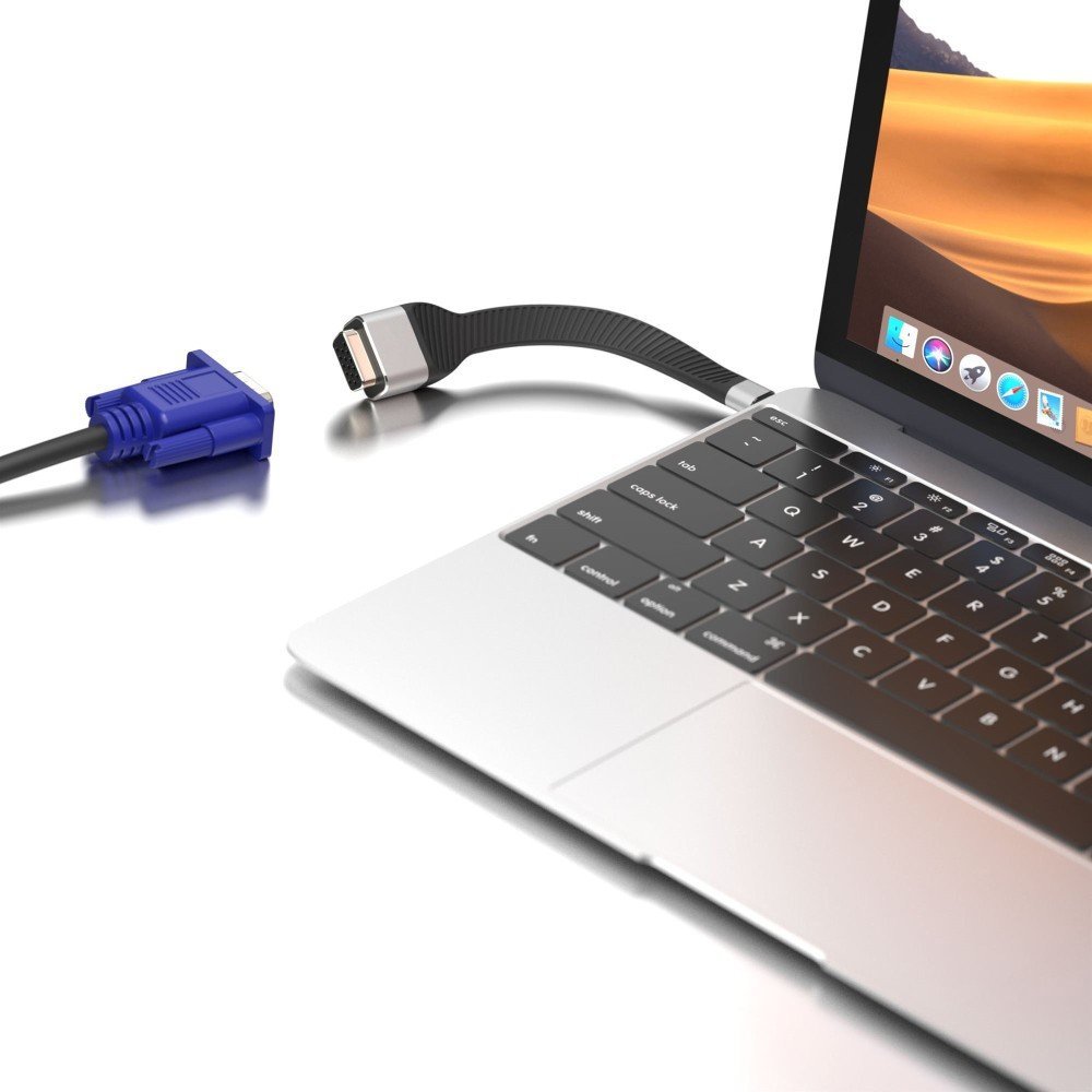 Видео адаптер Techly ICOC-USBC-VGA, USB Type C во VGA, 0.12 m, бел