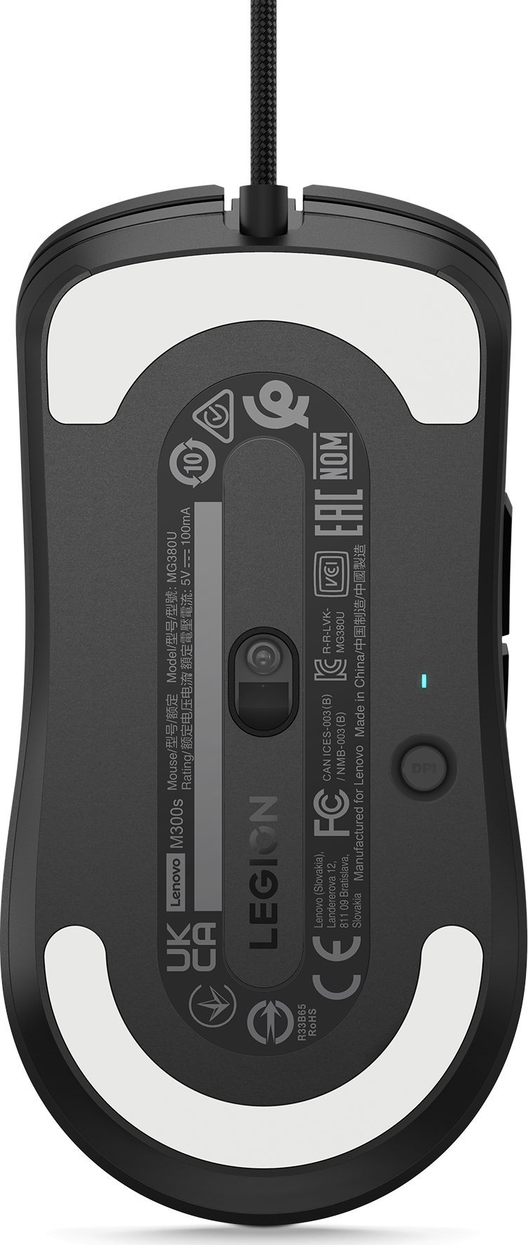 Гејминг глушец Lenovo Legion M300s, RGB, 8000 DPI, црн